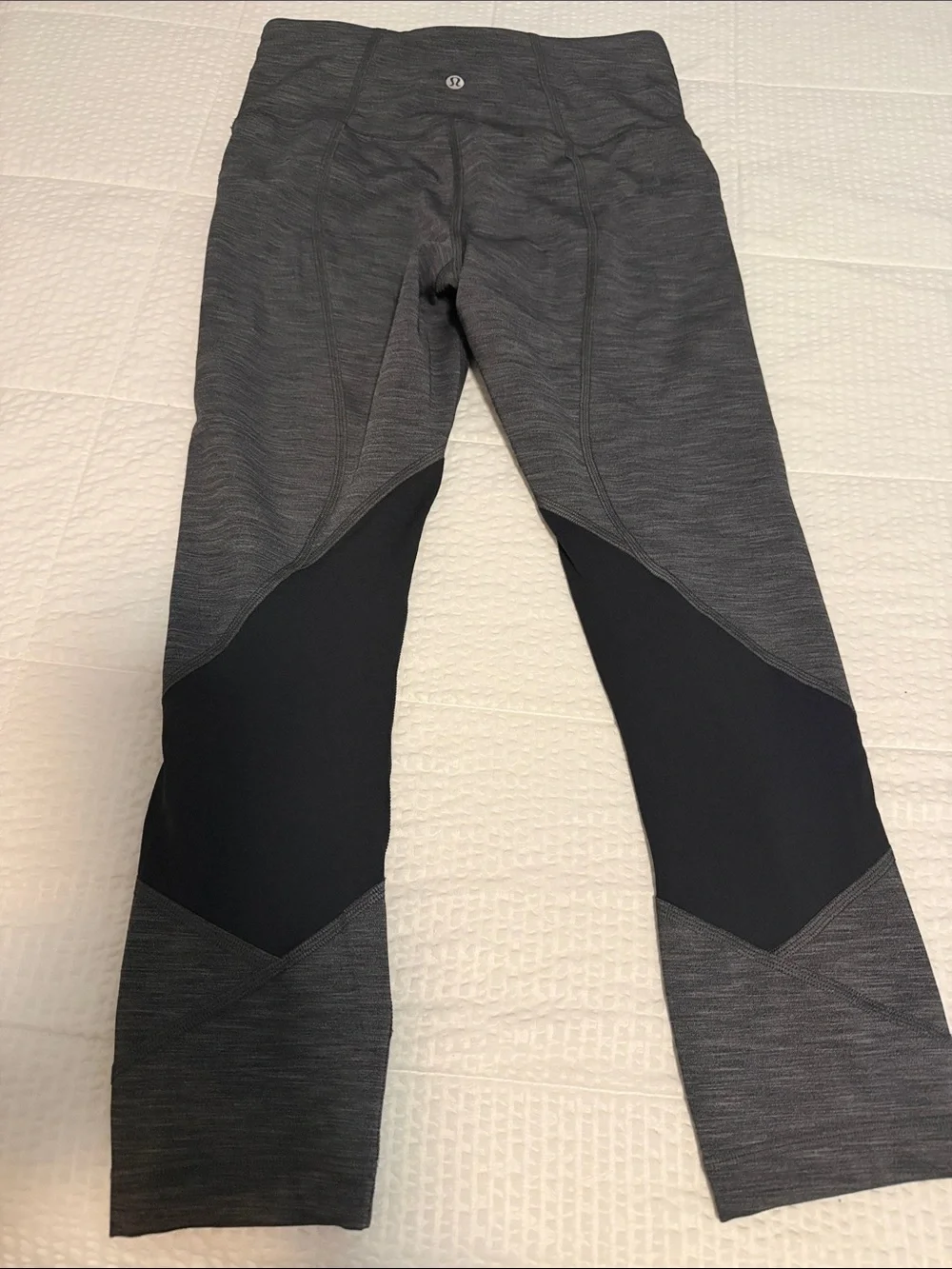 lululemon athletica Black Heather & Black Paneled Leggings